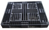 MEDIUM  BLACK PLASTIC PALLETS FOR EXPORT CNY