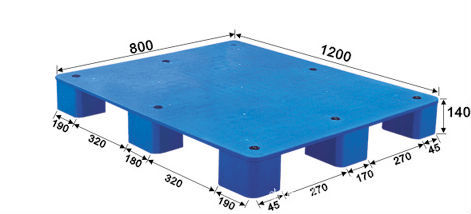 Nine legged support Closed Deck Plastic Pallets