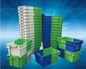 HEAVY DUTY HIGH Bi-Color   PLASITC CRATE FOR FOOD PROCESSING OR METAL PARTS